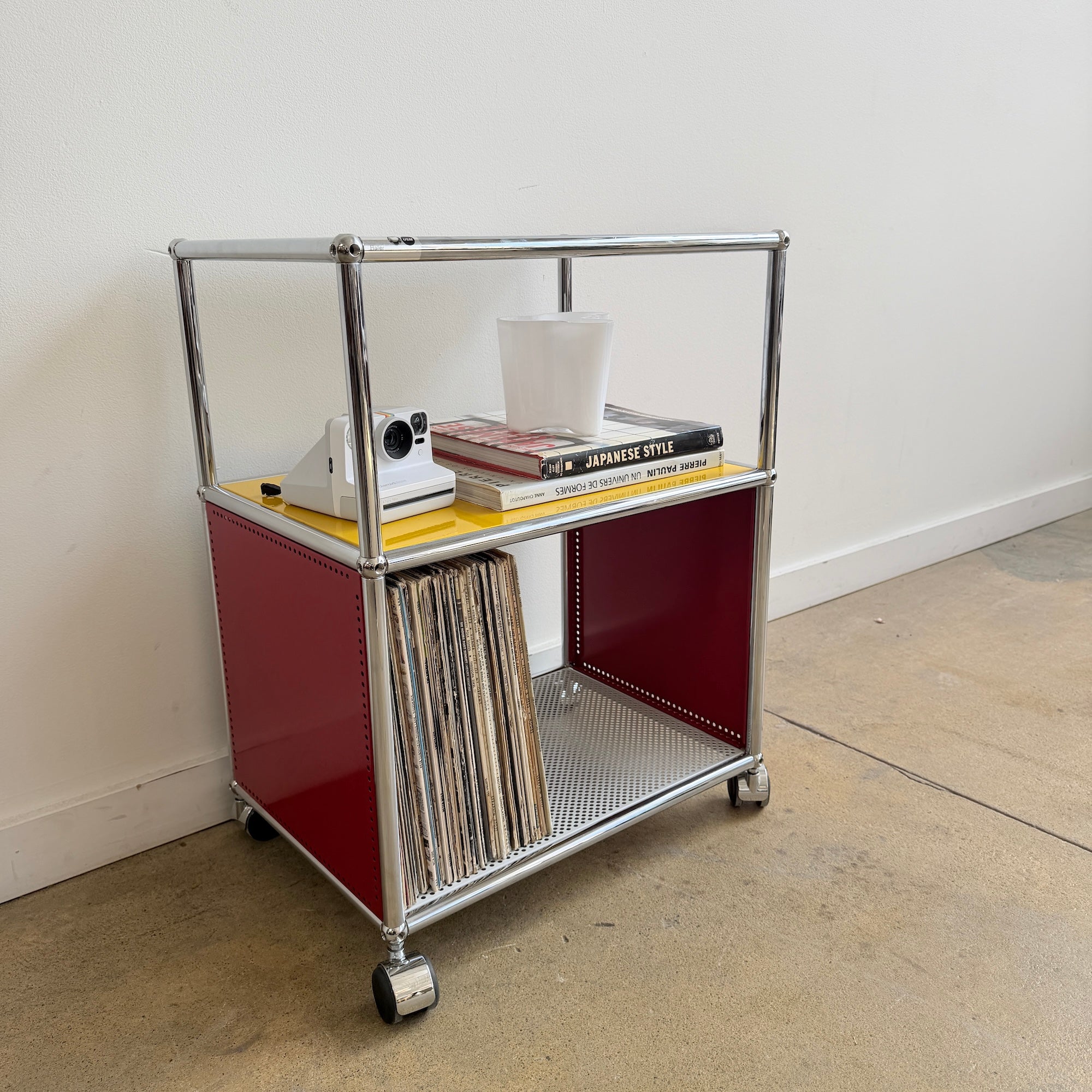 USM Haller Compact Record Storage on Casters - Perforated Multi