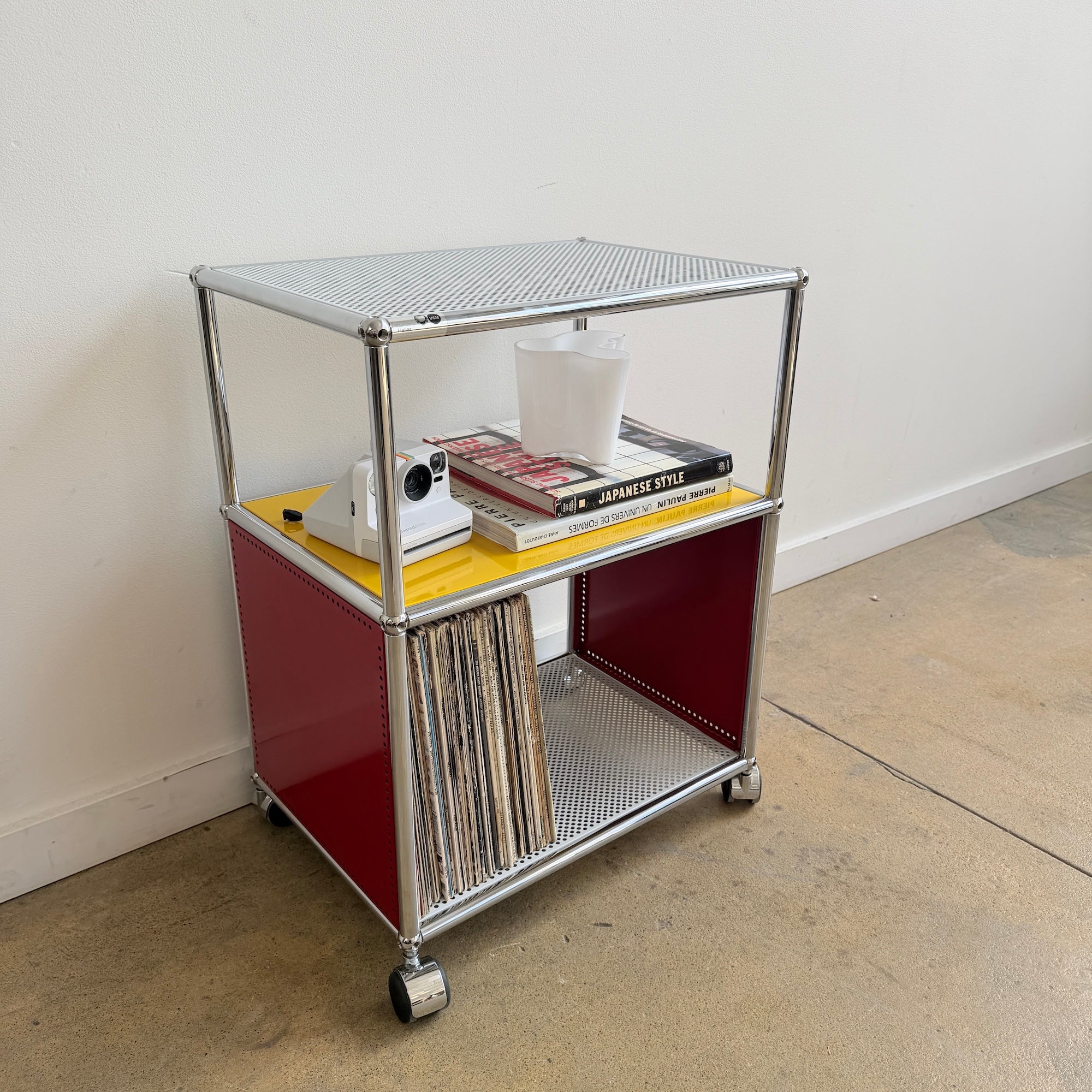 USM Haller Compact Record Storage on Casters - Perforated Multi