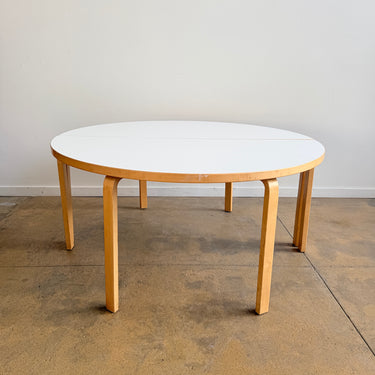 Artek Alvar Aalto "Two-Half" 59' Round Table