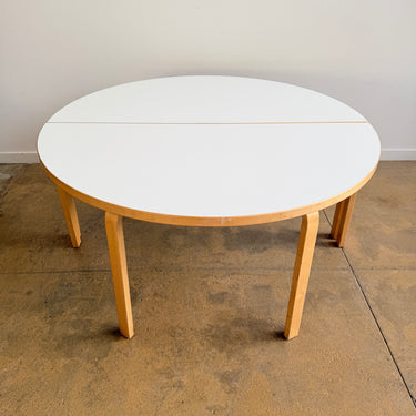 Artek Alvar Aalto "Two-Half" 59' Round Table