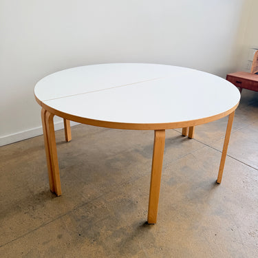 Artek Alvar Aalto "Two-Half" 59' Round Table