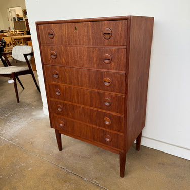Danish Modern Teak tallboy dresser with six drawers – enliven mart Danish Modern Teak tallboy dresser with six drawers – enliven mart