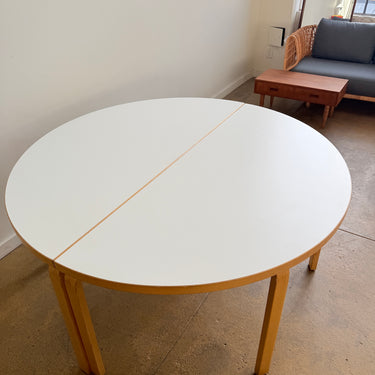 Artek Alvar Aalto "Two-Half" 59' Round Table