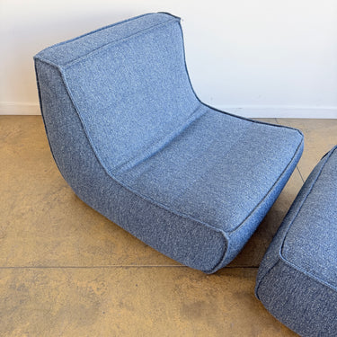 Dellarobbia Rosen Italian Boucle Chair & Ottoman