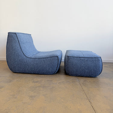 Dellarobbia Rosen Italian Boucle Chair & Ottoman