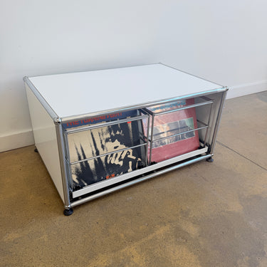 USM Haller Compact Low Record Storage - White