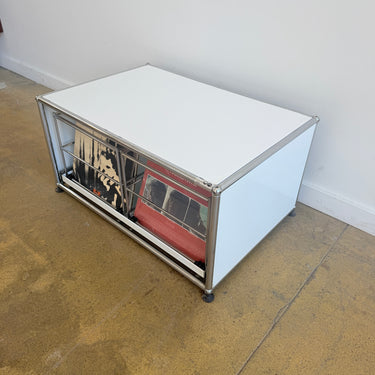 USM Haller Compact Low Record Storage - White