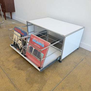 USM Haller Compact Low Record Storage - White