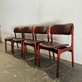 Danish Erik Buch 1960s Set of 4 Danish Rosewood Dining Chairs