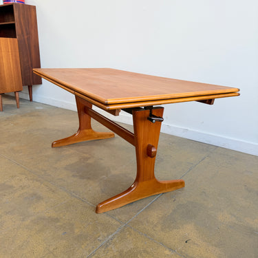 Danish Modern Teak Convertible Coffee to Dining Table