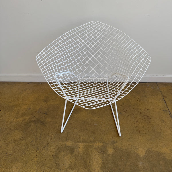 Authentic Knoll Bertoia Diamond Indoor / Outdoor Chair (White)