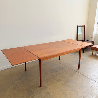 Danish Modern Teak Large Expandable Table by Furbo (Refinished)