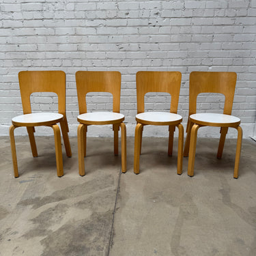 Authentic! Artek Alvar Aalto model 66 Dining Chairs