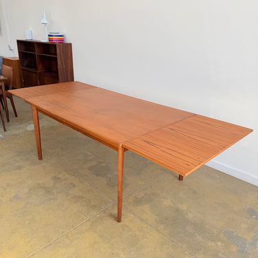 Danish Modern Teak Large Expandable Table by Furbo (Refinished)