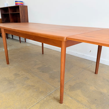 Danish Modern Teak Large Expandable Table by Furbo (Refinished)