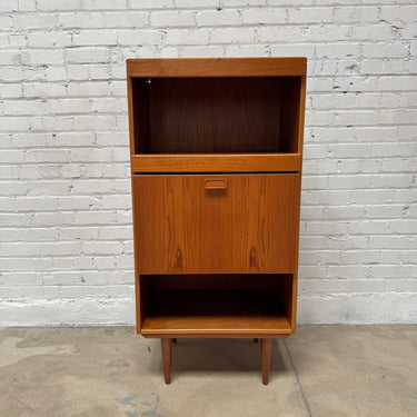 Danish Modern Teak Compact Bar Cabinet