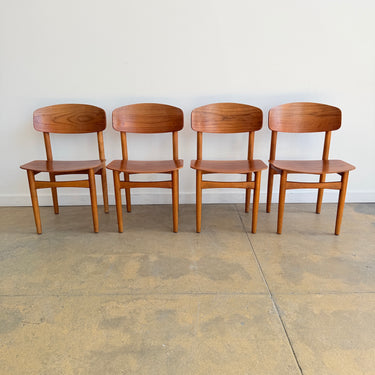 Danish Modern Børge Mogensen Model 122 Dining Chairs for Søborg Møbelfabrik