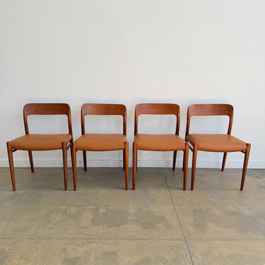 Danish Modern Moller 75 Leather Dining Chairs