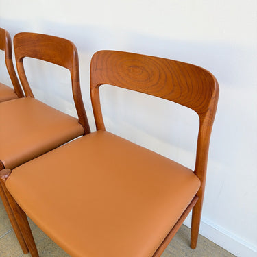 Danish Modern Moller 75 Leather Dining Chairs