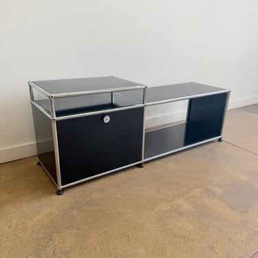 USM Haller Entryway Bench Console - Graphite Black