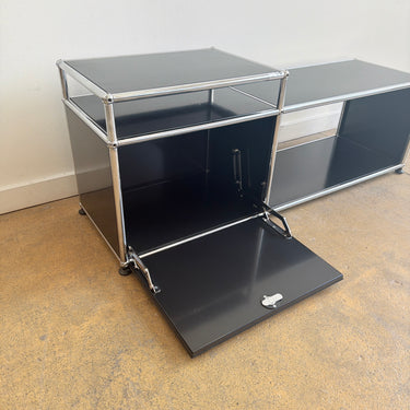 USM Haller Entryway Bench Console - Graphite Black