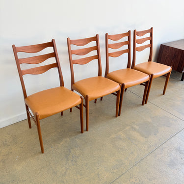 Danish Modern Arne Wahl set of 4 Teak chairs for Glyngøre