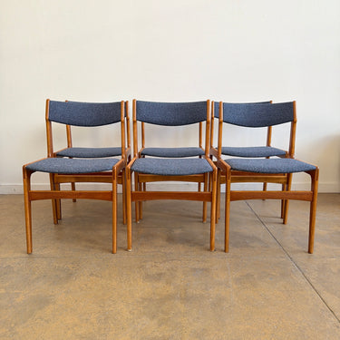 Danish Modern Teakwood Chairs by Erik Buch