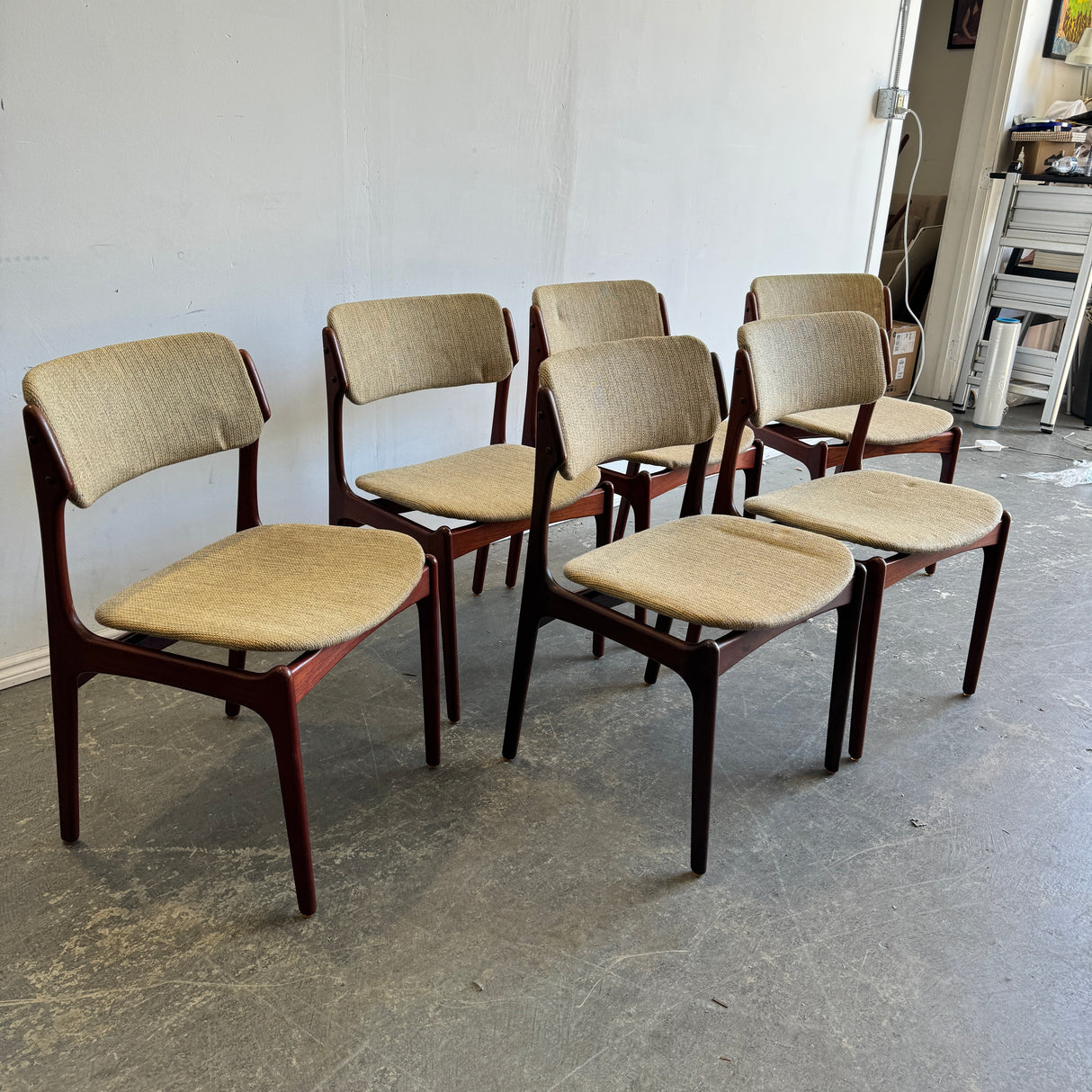 Danish Modern Set of 6 Eric Buch Model 49 Rosewood Dining chairs