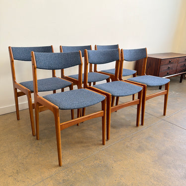 Danish Modern Teakwood Chairs by Erik Buch