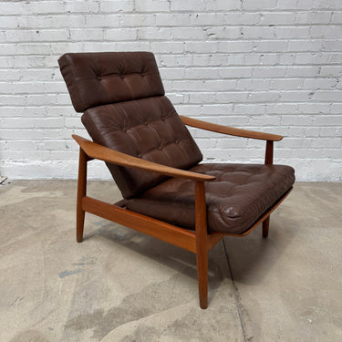 Danish Modern FD 164 Reclining Lounge Chair by Arne Vodder for France & Søn
