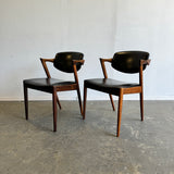 Danish Modern Model Kai Kristiansen Set of 2 Model 42 Rosewood Dining chairs