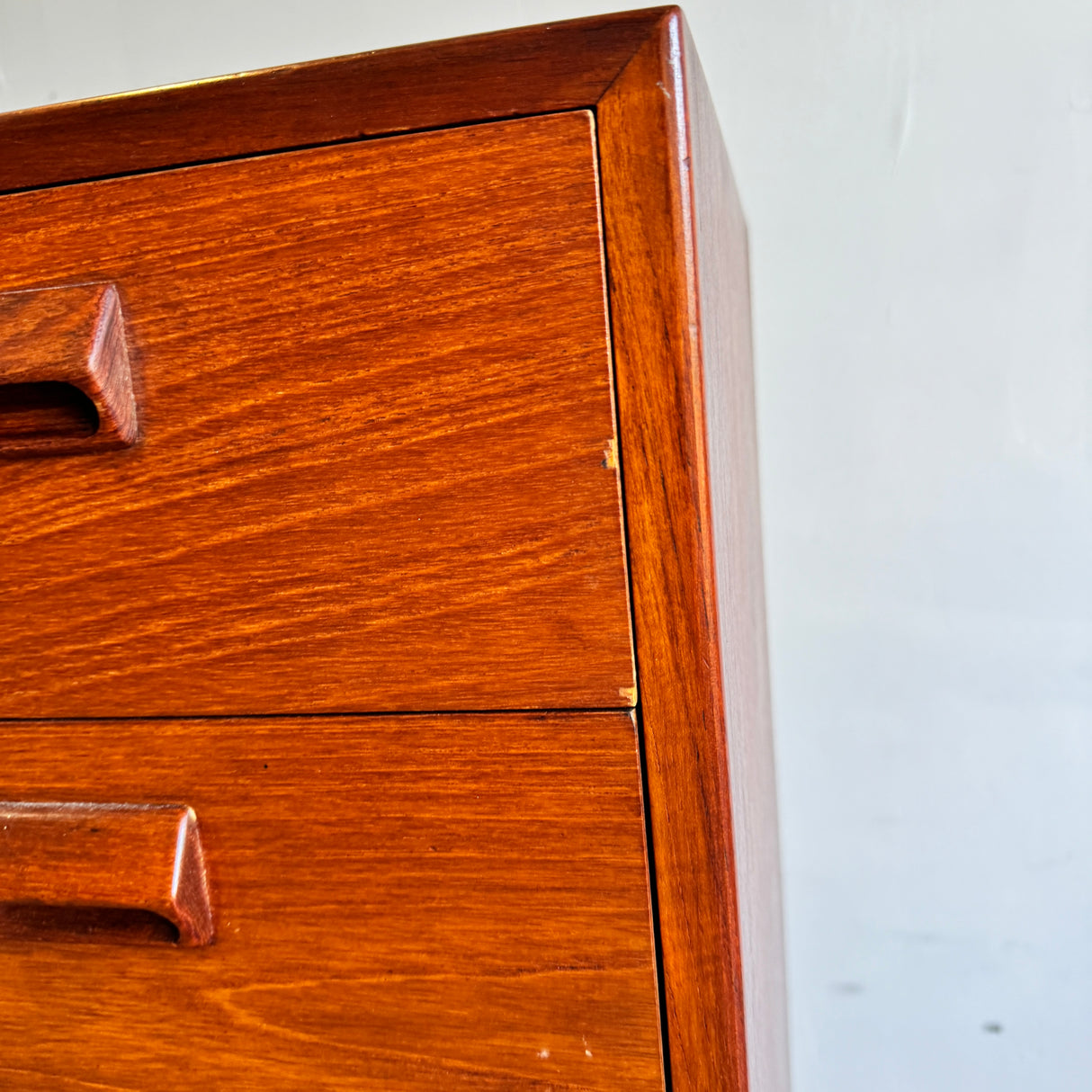 Danish Modern Rare High Teak 7- Drawer Dresser by Borge Mogensen