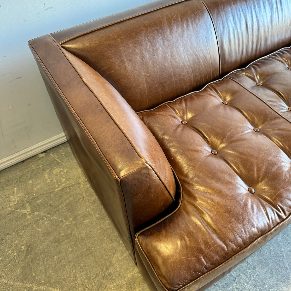 Mitchell Gold + Bob Williams Leather Sleeper Sofa