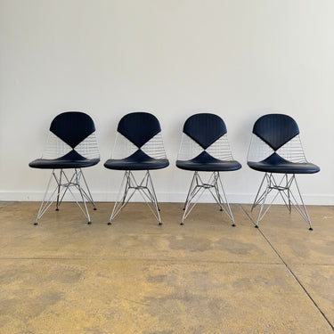 Authentic! Herman Miller Eames Bikini set of 4 wire dining chairs