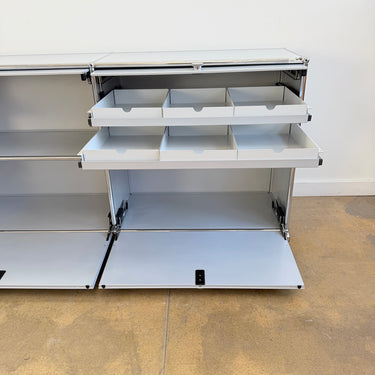 USM Haller XL 6 Doors Storage with 3 Pullout Tray - Silver