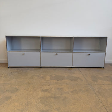 USM Haller 3X2 Fully Enclosed Console - Silver