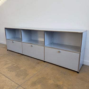 USM Haller 3X2 Fully Enclosed Console - Silver