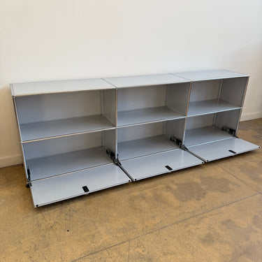 USM Haller 3X2 Fully Enclosed Console - Silver