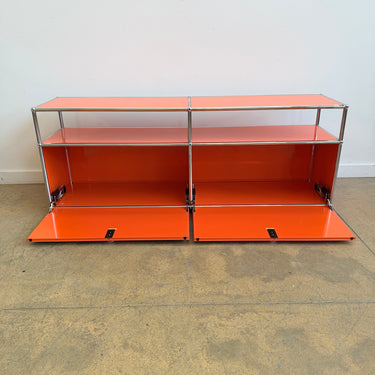 USM Haller Low Media Console - Pure Orange