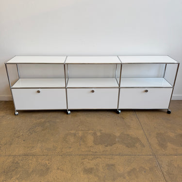 USM Haller 3X2 Console with Casters - Pure White