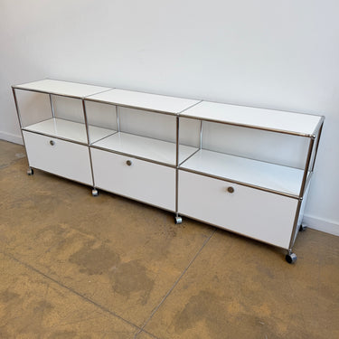 USM Haller 3X2 Console with Casters - Pure White