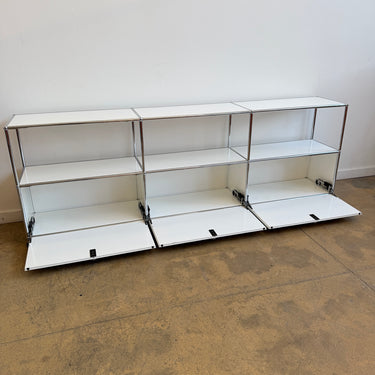 USM Haller 3X2 Console with Casters - Pure White