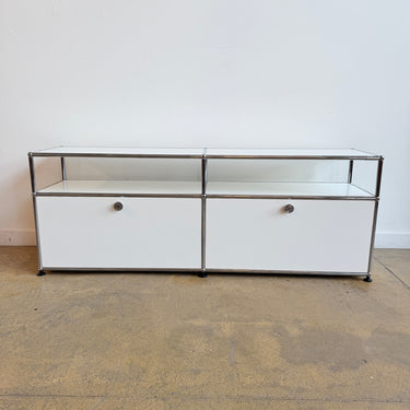 USM Haller Low Media Console - Pure White