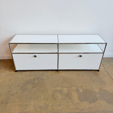 USM Haller Low Media Console - Pure White