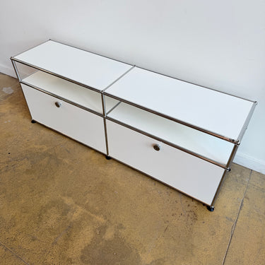 USM Haller Low Media Console - Pure White
