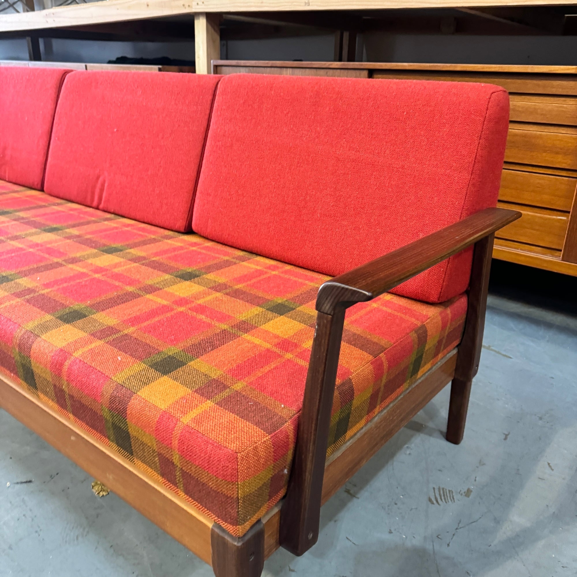 Danish Modern Ole Wanscher Solid Teakwood Sofa