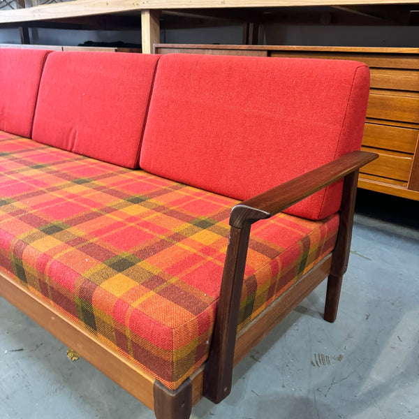 Danish Modern Ole Wanscher Solid Teakwood Sofa