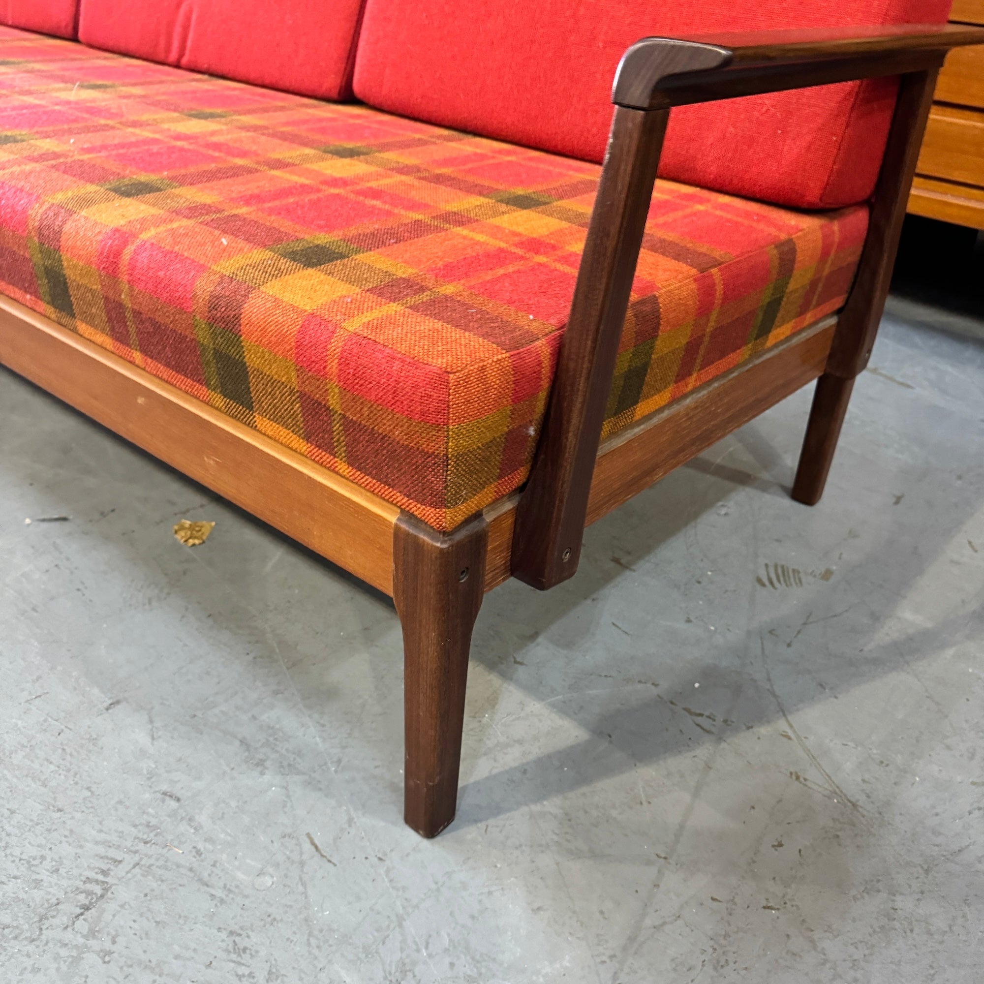 Danish Modern Ole Wanscher Solid Teakwood Sofa