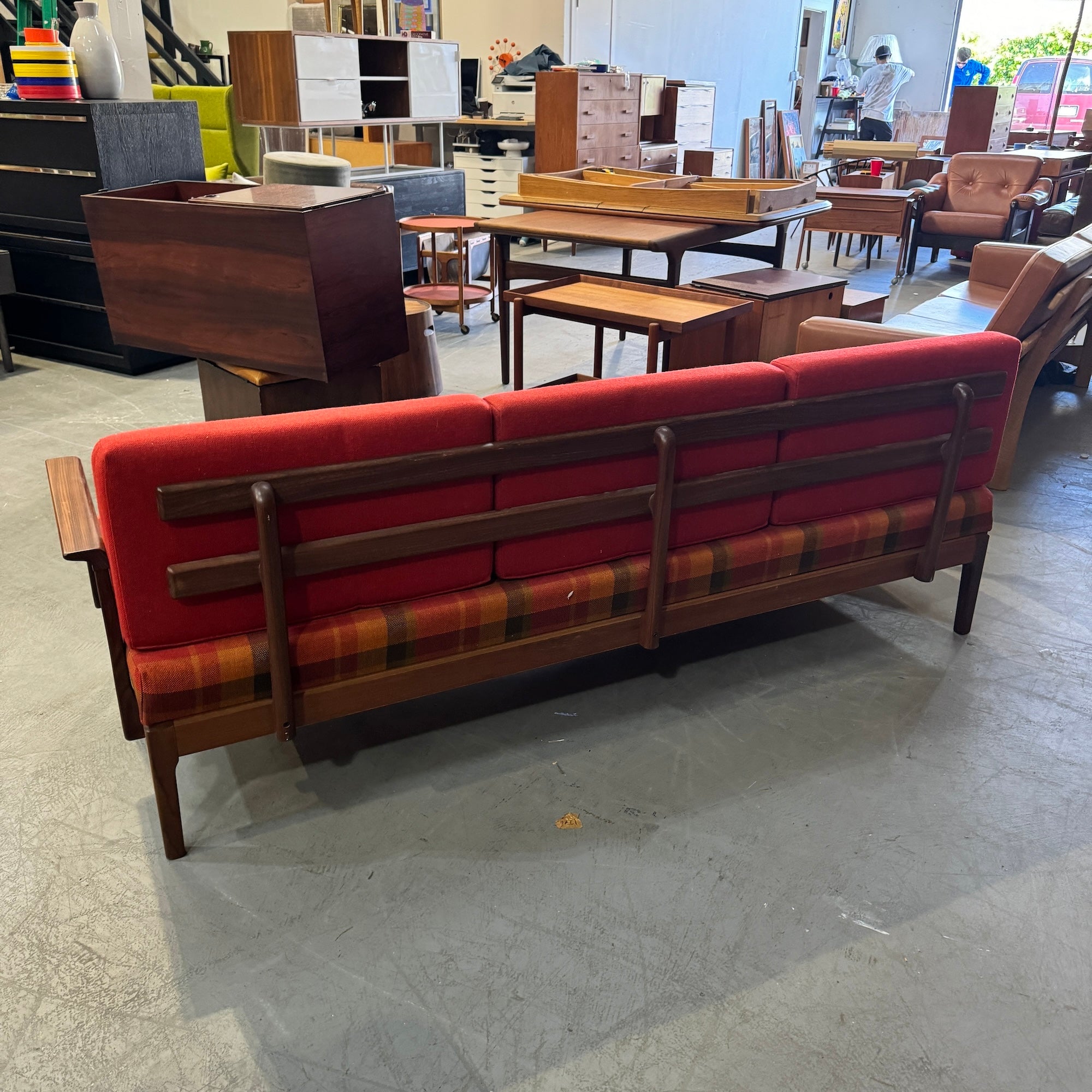 Danish Modern Ole Wanscher Solid Teakwood Sofa
