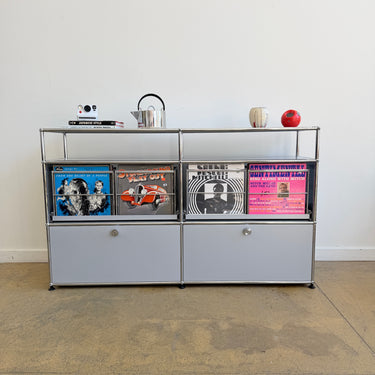 USM Haller 2X3 With Pullout for Records - Silver